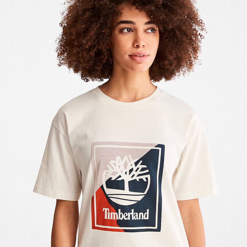 Timberland Interlock Timber Fresh Majice Bijele | 17988069