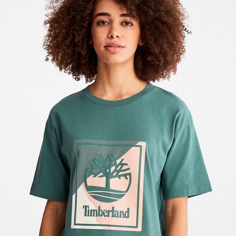 Timberland Interlock Timber Fresh Majice Tirkizne | 63377873