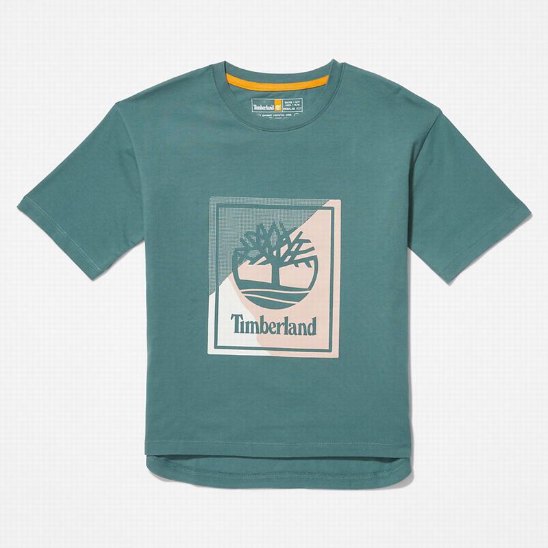 Timberland Interlock Timber Fresh Majice Tirkizne | 63377873