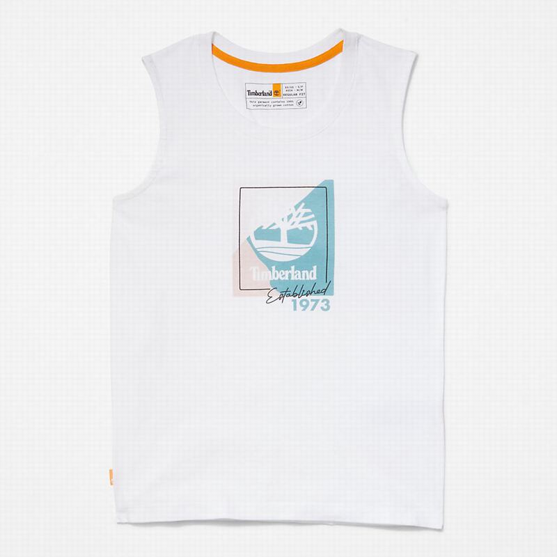 Timberland Kennebec River Tree Logo Majice Bijele | 88345903