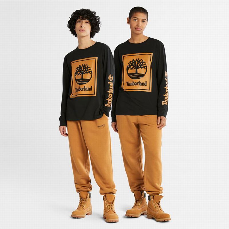 Timberland Kennebec River Tree-Logo Tee Dugi Rukav Smeđe | 21942826