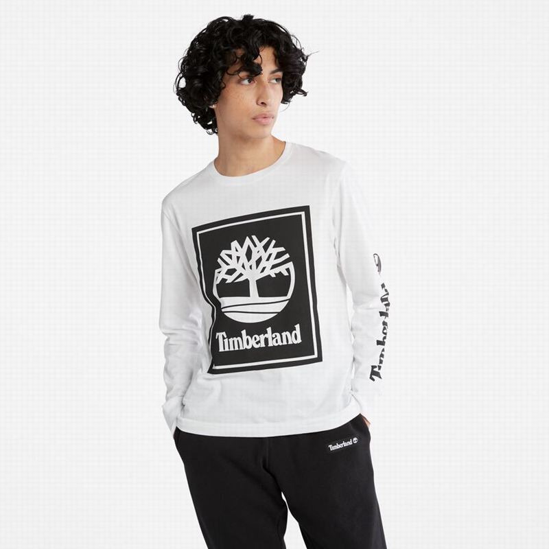 Timberland Kennebec River Tree-Logo Tee Dugi Rukav Crne | 55571092