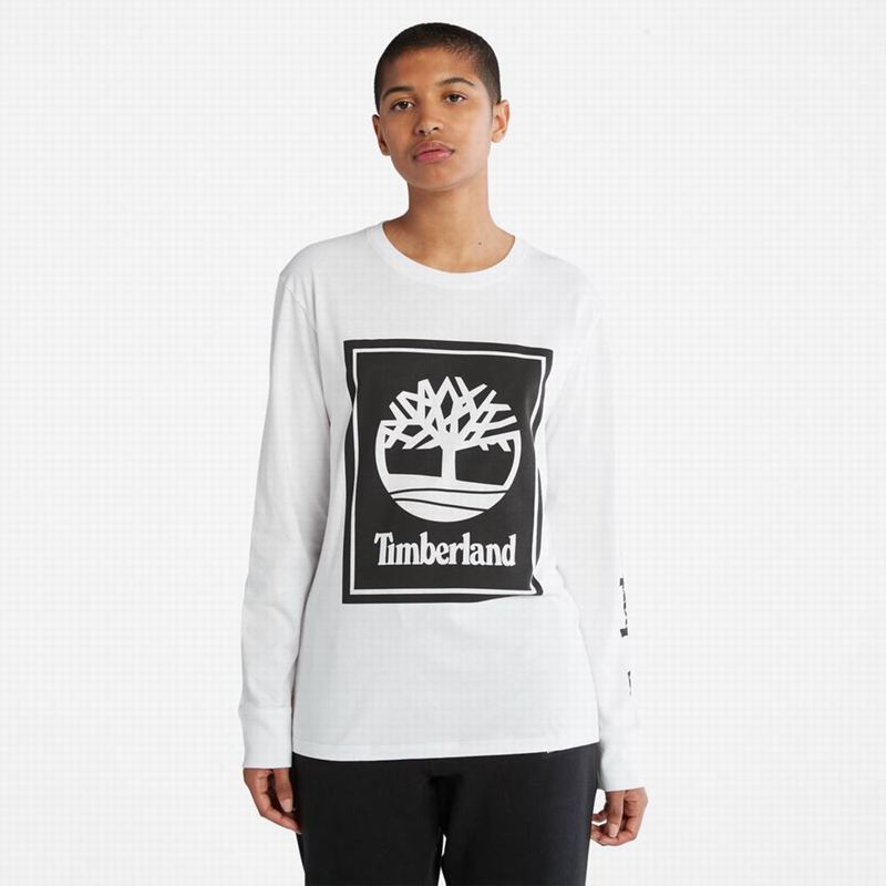 Timberland Kennebec River Tree-Logo Tee Dugi Rukav Crne | 55571092