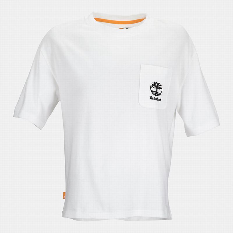 Timberland Kennebec River Tree-Logo Tee Majice Bijele | 94062400