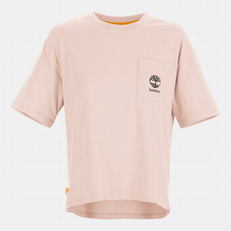 Timberland Kennebec River Tree-logo Majice Roze | 41310416