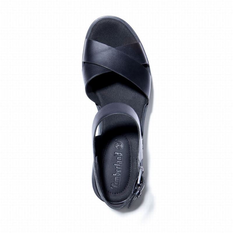Timberland Koralyn Wedge Sandale Na Klin Crne | 48478357