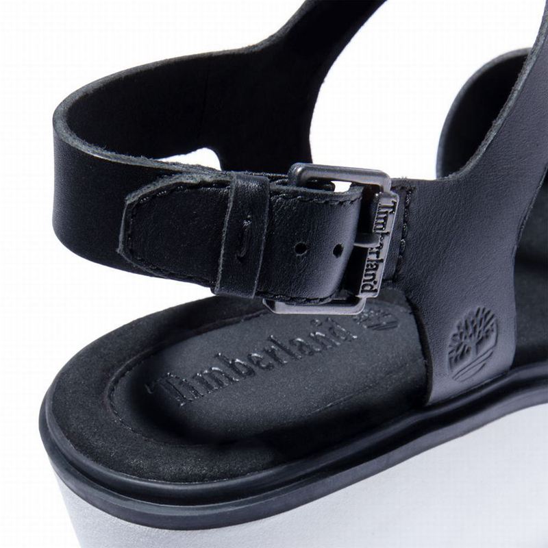 Timberland Koralyn Wedge Sandale Na Klin Crne | 48478357
