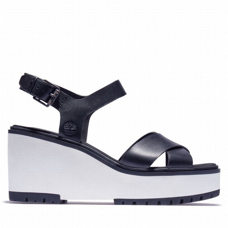 Timberland Koralyn Wedge Sandale Na Klin Crne | 48478357