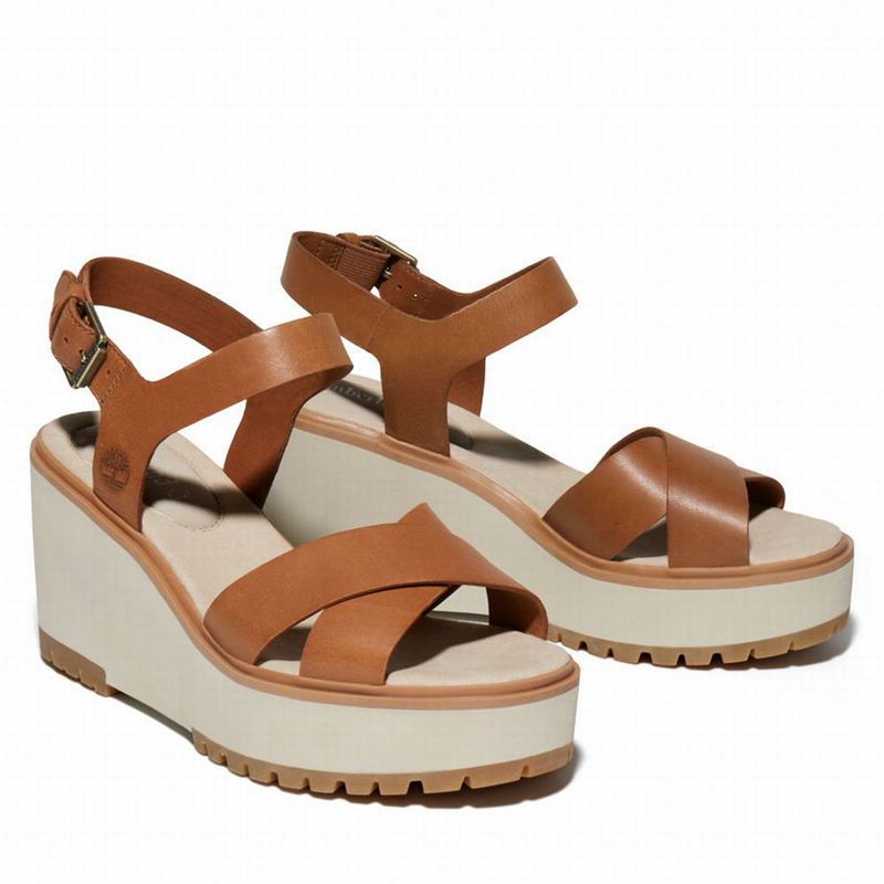 Timberland Koralyn Wedge Sandale Na Klin Smeđe | 80393999