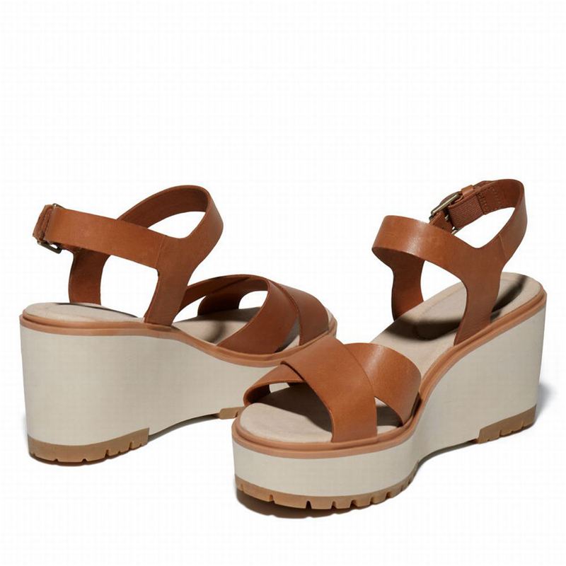 Timberland Koralyn Wedge Sandale Na Klin Smeđe | 80393999