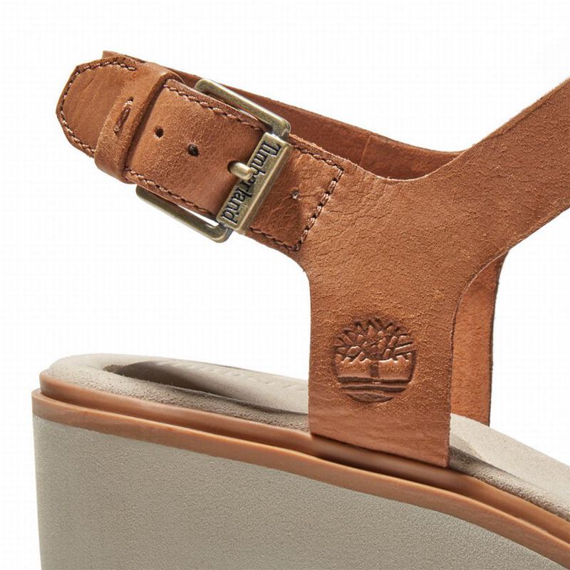 Timberland Koralyn Wedge Sandale Na Klin Smeđe | 80393999