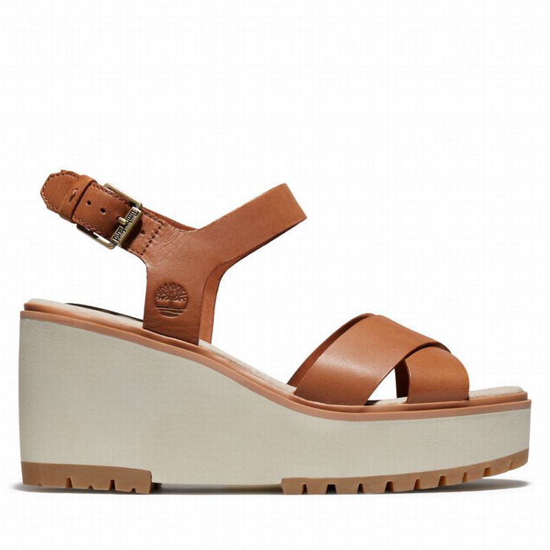 Timberland Koralyn Wedge Sandale Na Klin Smeđe | 80393999