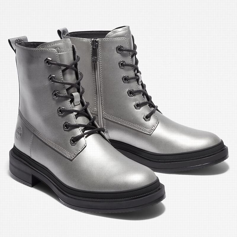 Timberland Lisbon Lane 6 Inch Čizme Srebrne | 47176118