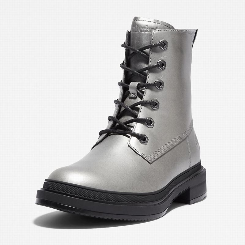 Timberland Lisbon Lane 6 Inch Čizme Srebrne | 47176118