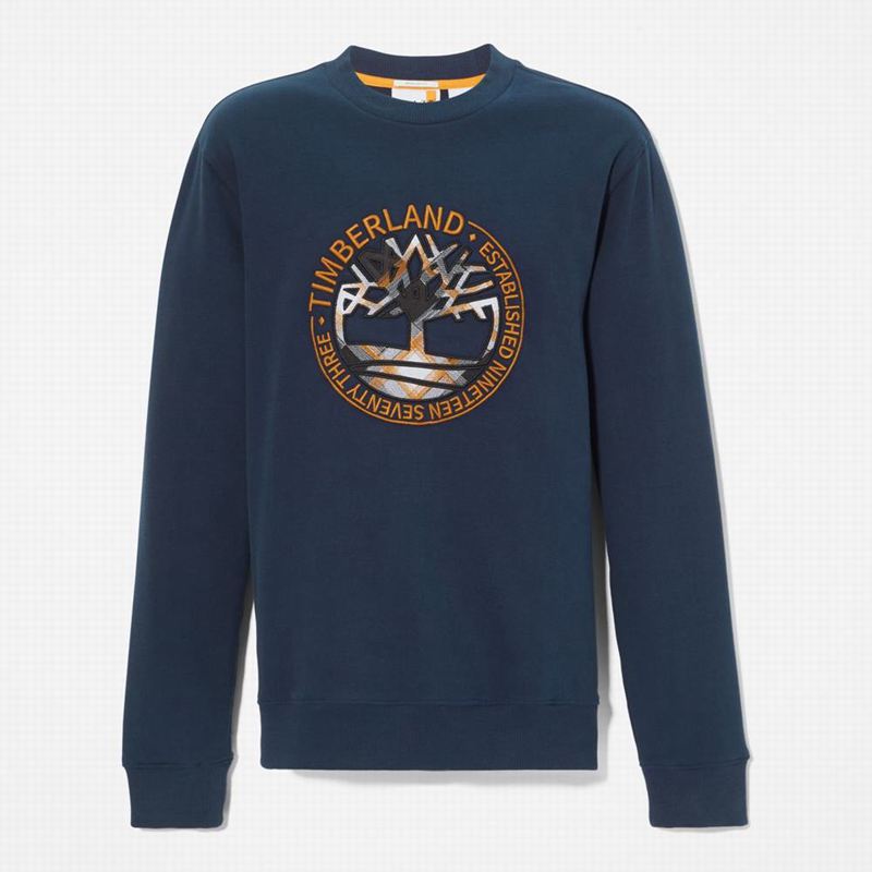 Timberland Little Cold River Boucle Crewneck Dukserice Tamnoplave | 73596539