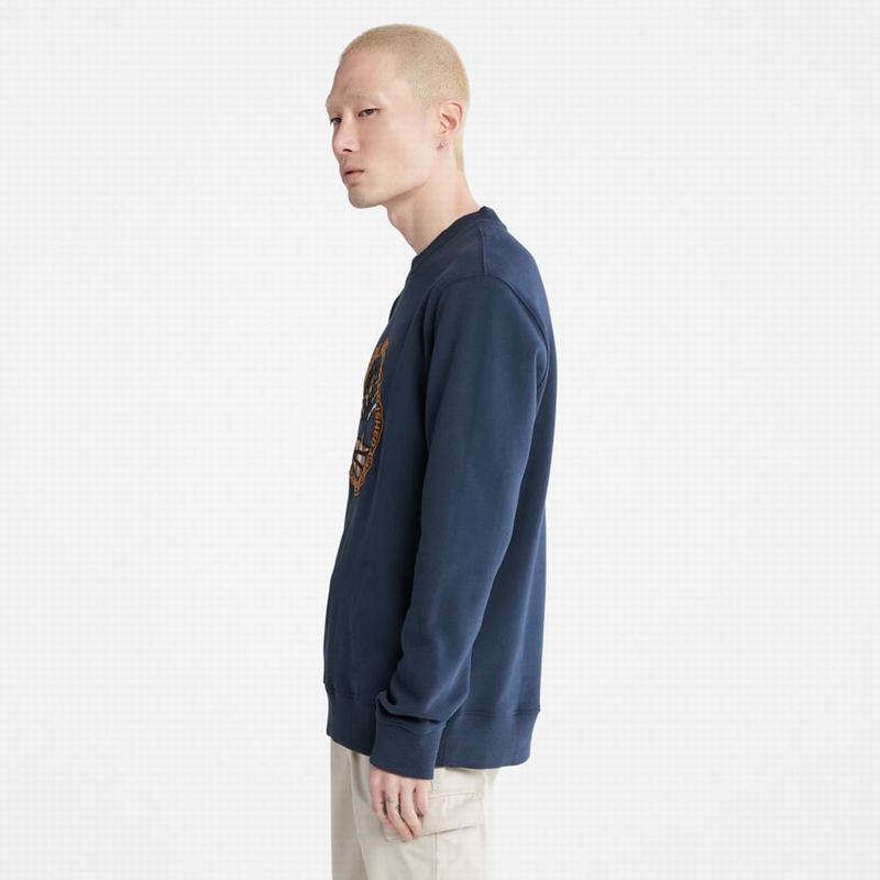 Timberland Little Cold River Boucle Crewneck Dukserice Tamnoplave | 73596539