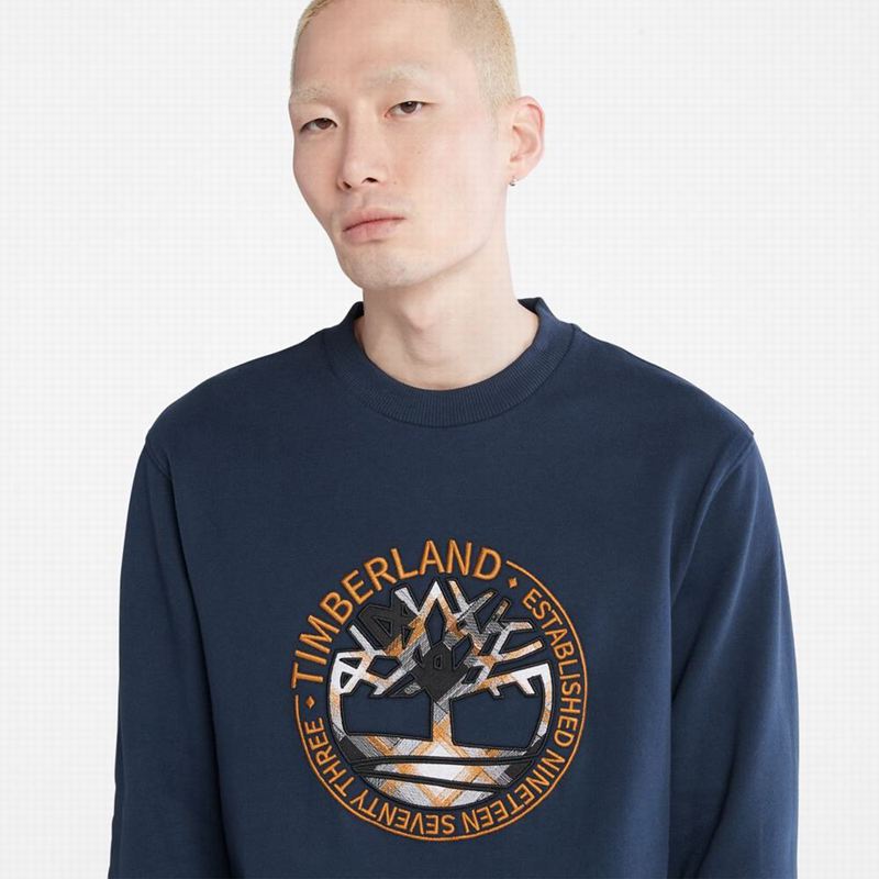 Timberland Little Cold River Boucle Crewneck Dukserice Tamnoplave | 73596539