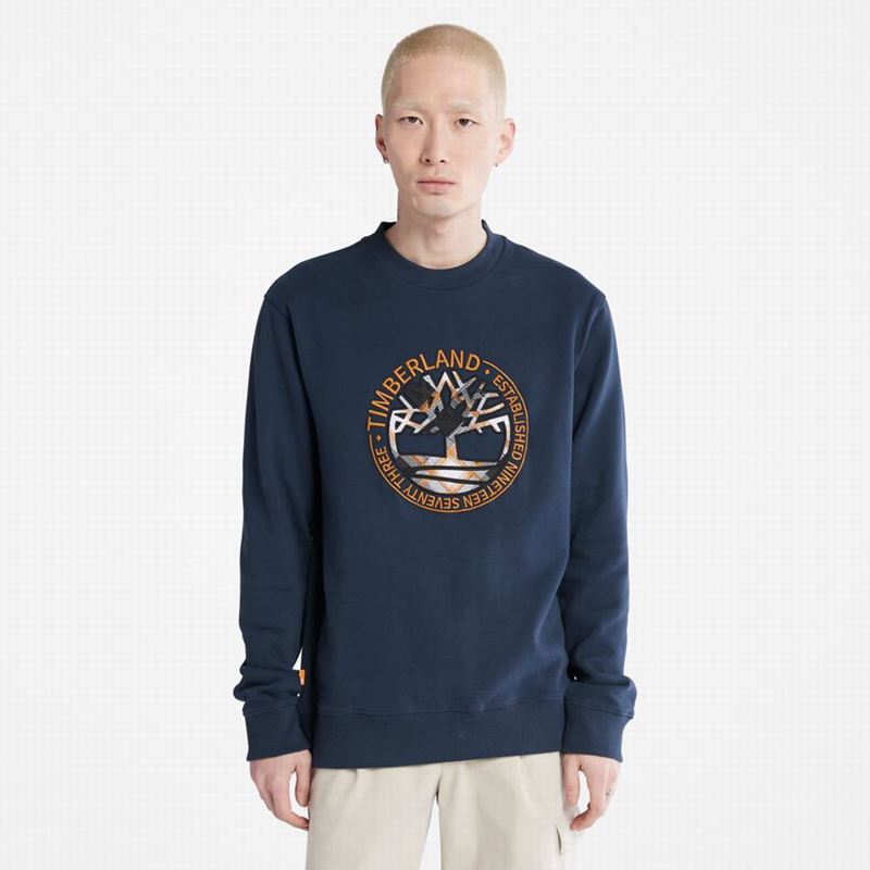 Timberland Little Cold River Boucle Crewneck Dukserice Tamnoplave | 73596539