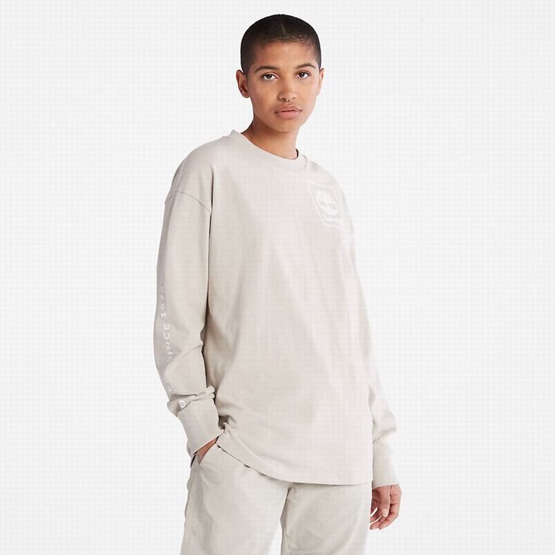 Timberland Logo Dugi Rukav Sive | 28018069