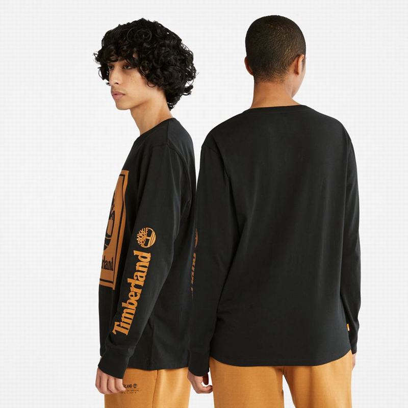 Timberland Logo Dugi Rukav Smeđe | 31564388