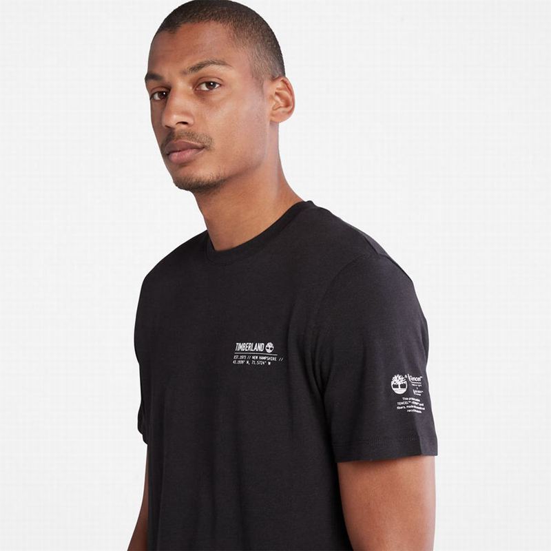 Timberland Logo Graficke Majice Crne | 64422265