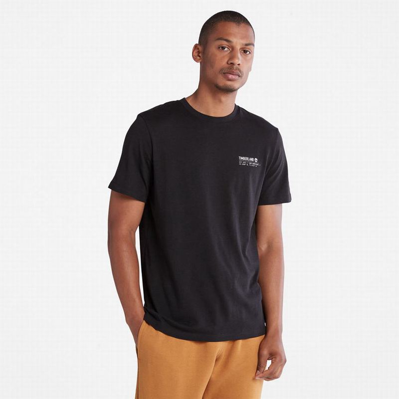 Timberland Logo Graficke Majice Crne | 64422265
