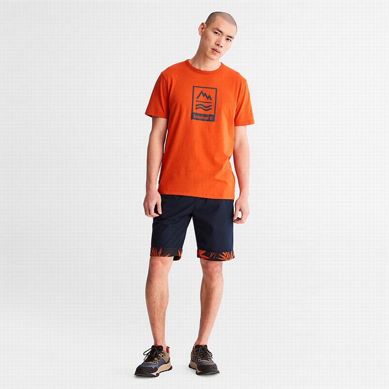 Timberland Logo Slub Majice Narančaste | 36904946