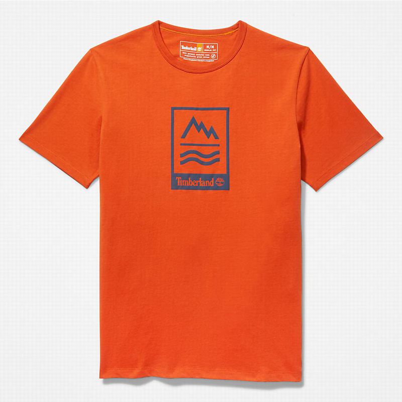 Timberland Logo Slub Majice Narančaste | 36904946