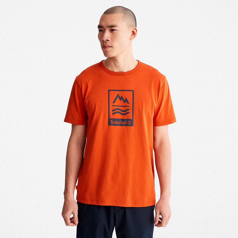 Timberland Logo Slub Majice Narančaste | 36904946