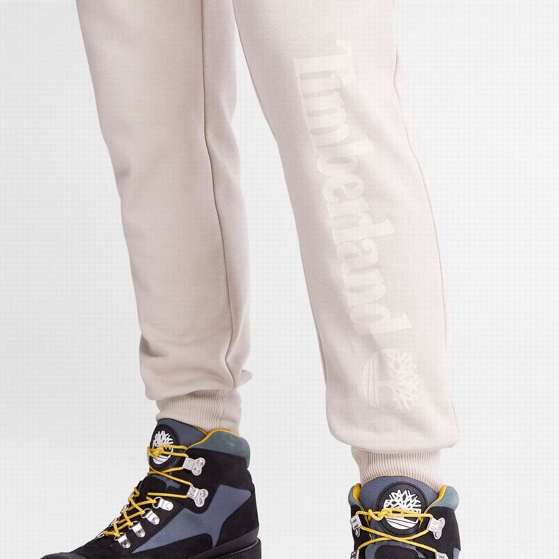 Timberland Logo Swea Jogger Hlače Bijele | 64608099