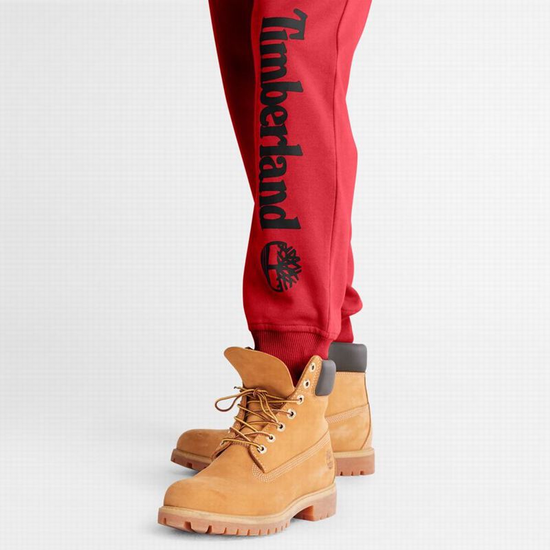 Timberland Logo Swea Jogger Hlače Crvene | 39038242