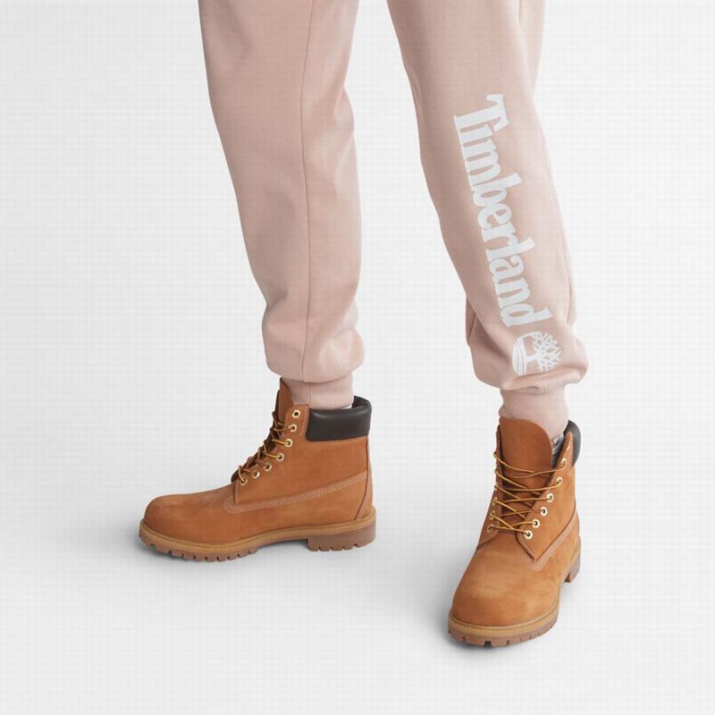 Timberland Logo Swea Jogger Hlače Roze | 27540021