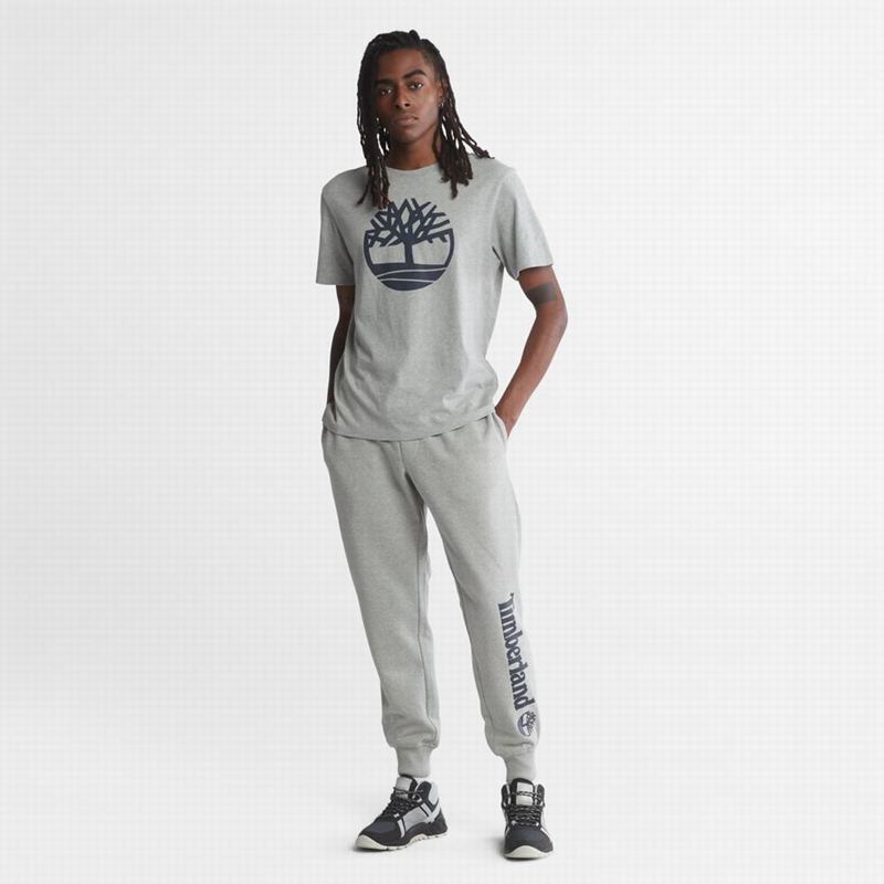 Timberland Logo Swea Jogger Hlače Sive | 64375563