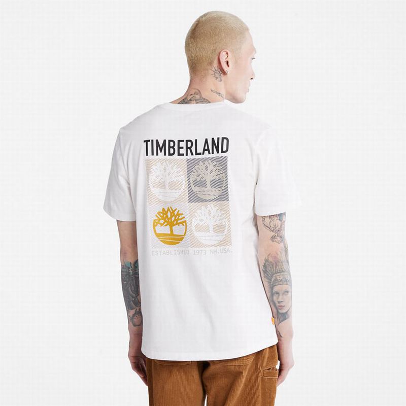 Timberland Logo-pocket Majice Bijele | 603880