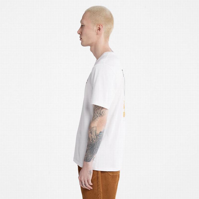 Timberland Logo-pocket Majice Bijele | 603880