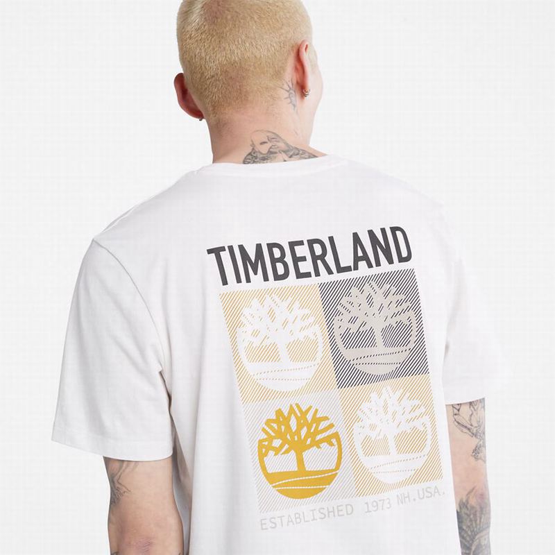Timberland Logo-pocket Majice Bijele | 603880