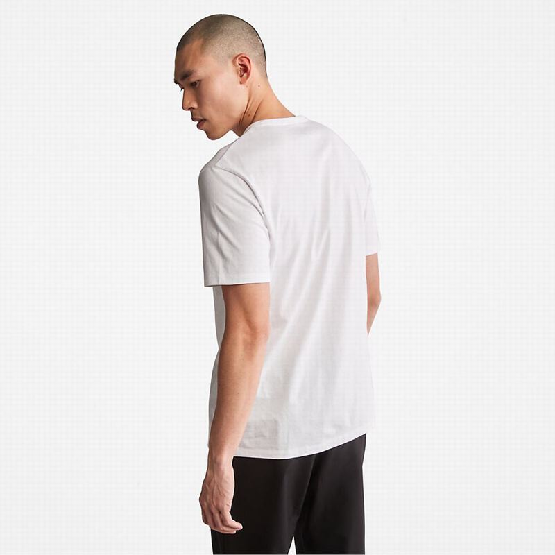 Timberland Logo-pocket Majice Bijele | 76291147