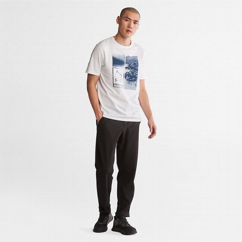 Timberland Logo-pocket Majice Bijele | 76291147