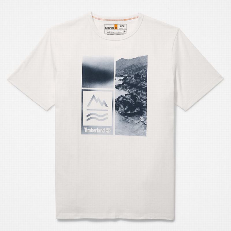 Timberland Logo-pocket Majice Bijele | 76291147