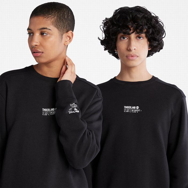 Timberland Luxe Comfort Essentials Raglan Refibra Dukserice Crne | 56091803