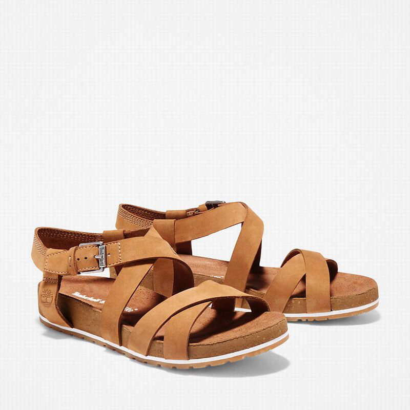 Timberland Malibu Waves Ankle Strap Sandale Smeđe | 35707160