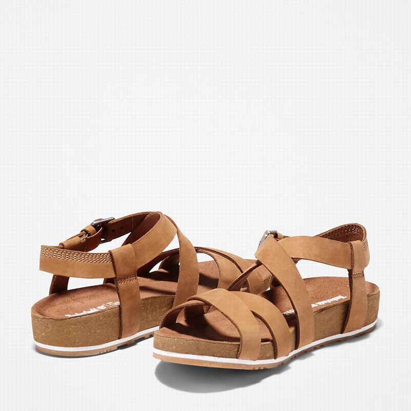 Timberland Malibu Waves Ankle Strap Sandale Smeđe | 35707160