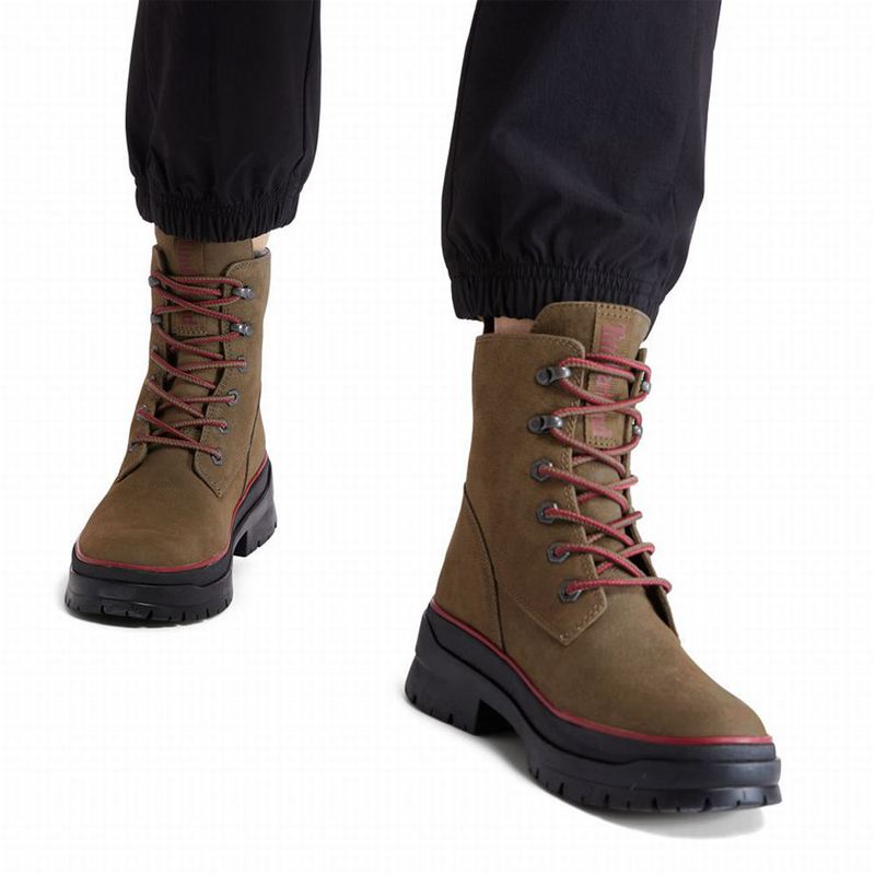 Timberland Malynn EK+ Mid Lace-Up Čizme Maslinasto Zelene | 5703649