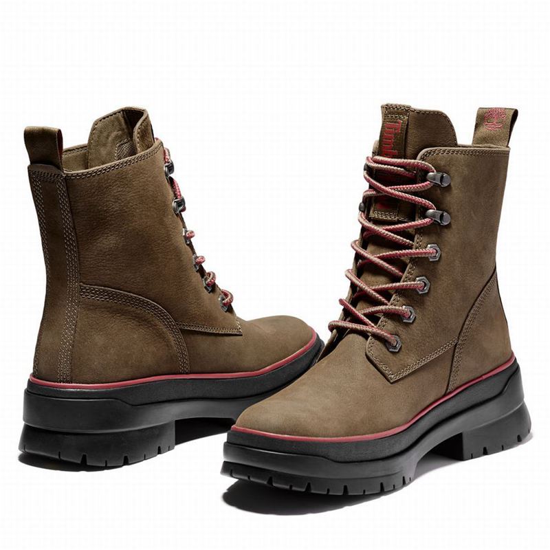 Timberland Malynn EK+ Mid Lace-Up Čizme Maslinasto Zelene | 5703649