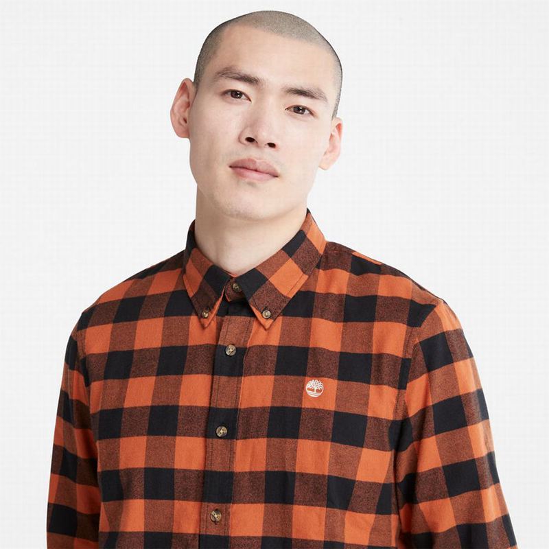 Timberland Mascoma River Slim-Fit Check Košulje Narančaste | 88666646