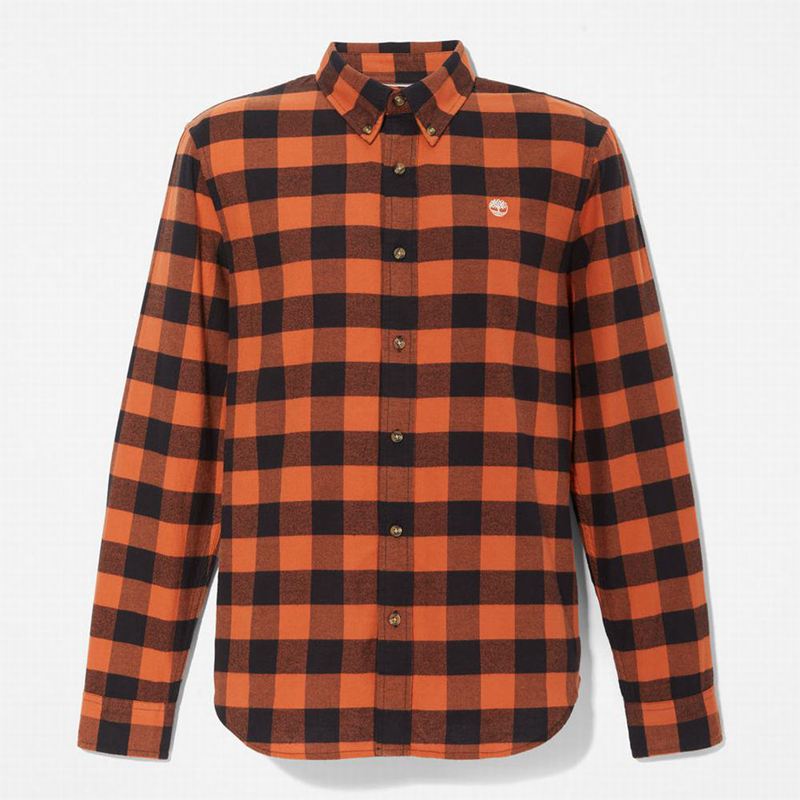 Timberland Mascoma River Slim-Fit Check Košulje Narančaste | 88666646