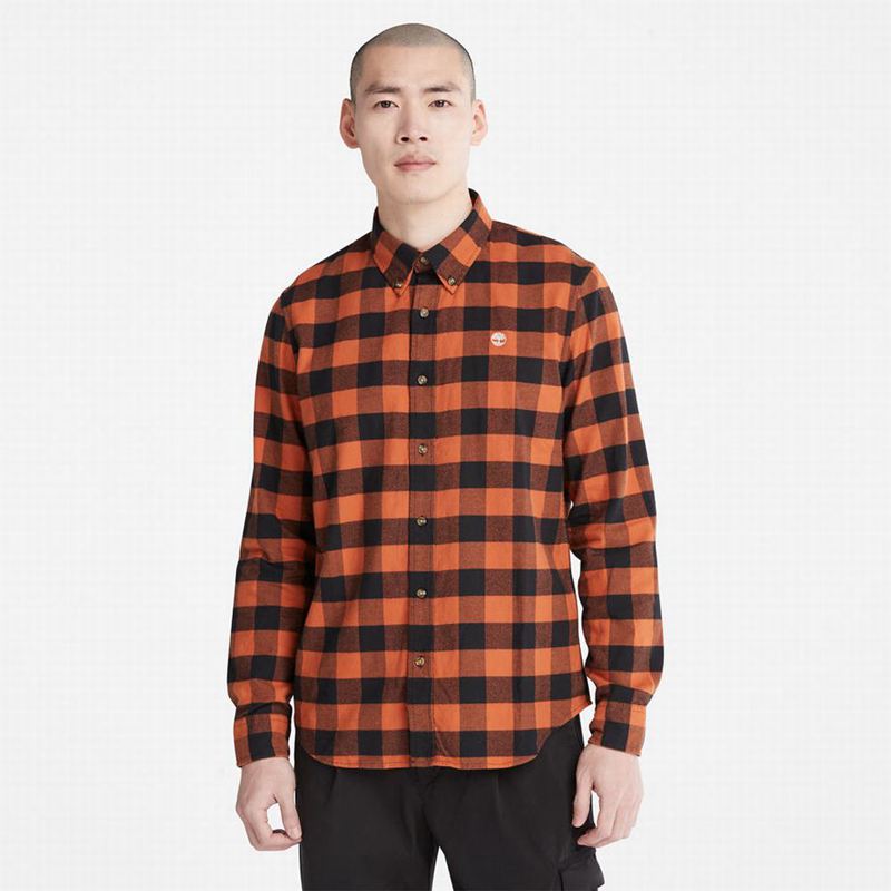 Timberland Mascoma River Slim-Fit Check Košulje Narančaste | 88666646
