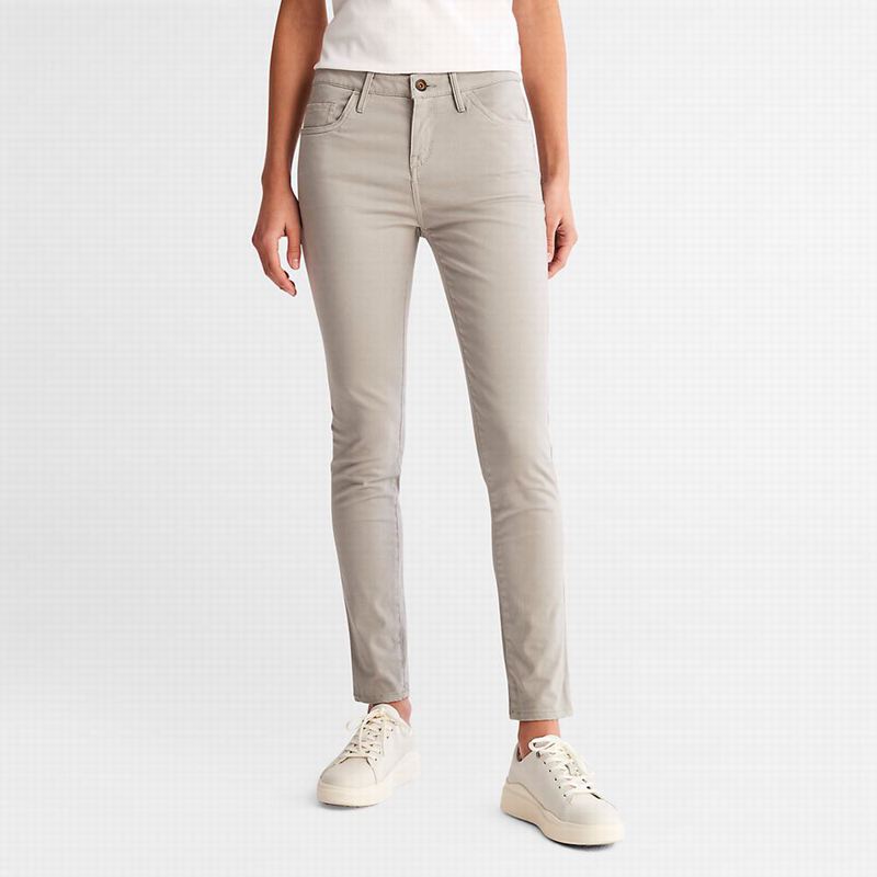 Timberland Mid-rise Super-skinny Hlače Sive | 95135256