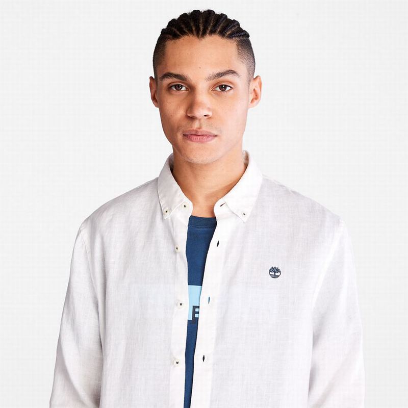 Timberland Mill River LS Linen Košulje Bijele | 99346641