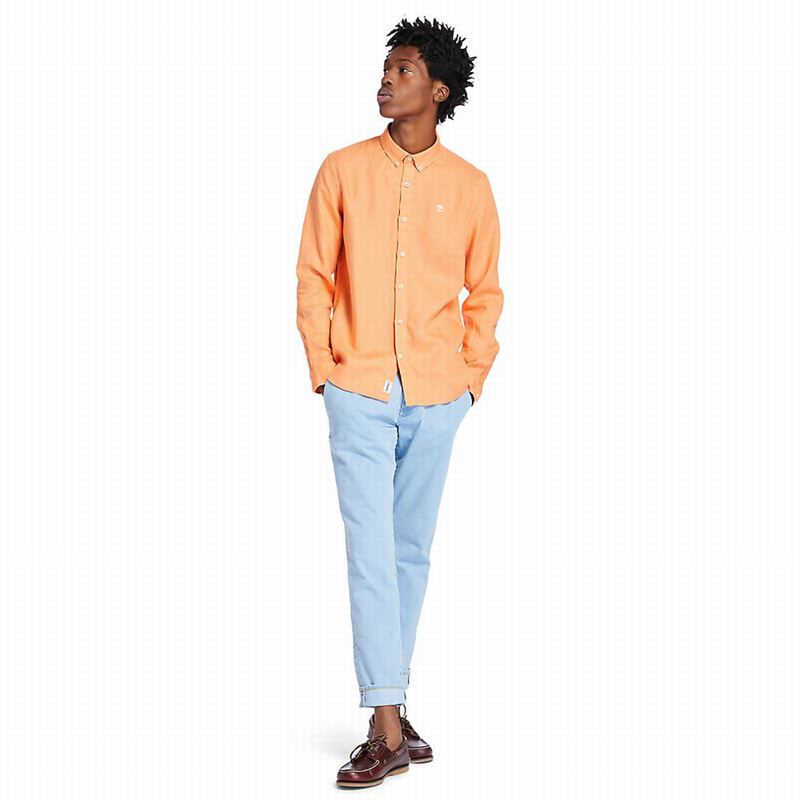 Timberland Mill River LS Linen Košulje Narančaste | 79977135